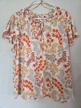 MY Danielle Summer Flutter Sleeve Blouse